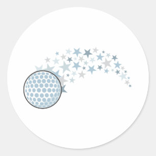 Shining Golf Star Ronde Sticker