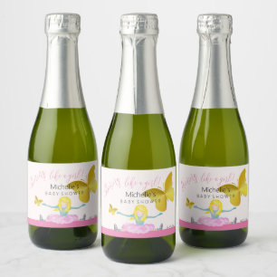 Shining Like A Girl Waterverf Illustratie Sparkling Wijnetiket