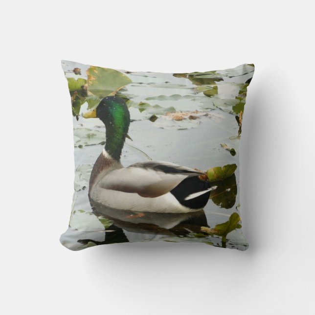 Shining Mallard Duck Pillow Kussen (Voorkant)