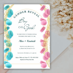 Shining Pink and Blue Macarons Geslacht onthullen Kaart