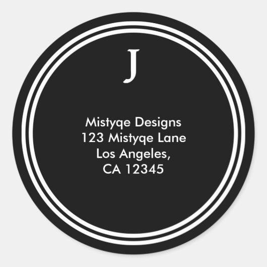 Shining Star Bar/Bat Mitzvah Monogram Stickers (Voorkant)