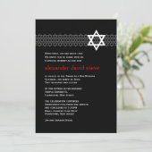 Shining Star Bar Mitzvah Uitnodiging (Staand voorkant)