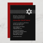 Shining Star Bar Mitzvah Uitnodiging (Voorkant / Achterkant)