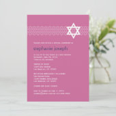 Shining Star Bat Mitzvah Uitnodiging (Staand voorkant)