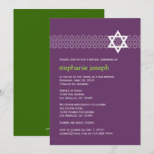 Shining Star Bat Mitzvah Uitnodiging (Voorkant / Achterkant)