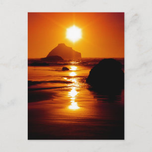 Shining Star - Face Rock, Bandon, Oregon, Verenigd Briefkaart