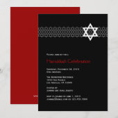 Shining Star Hanukkah Party Invitation Kaart (Voorkant / Achterkant)
