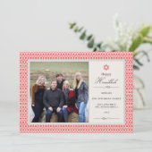 Shining Star Hanukkah Photo Flat Card Feestdagenkaart (Staand voorkant)