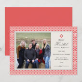 Shining Star Hanukkah Photo Flat Card Feestdagenkaart (Voorkant / Achterkant)