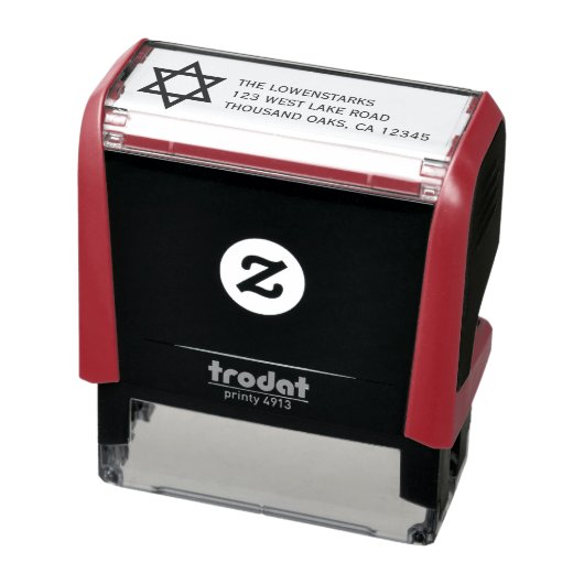 Shining Star of David Self-Inking Stamp Zelfinktende Stempel (Product)