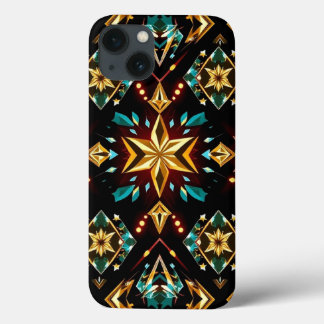 Shining Yellow Diamond Pattern Telefoon iPhone 13 Hoesje