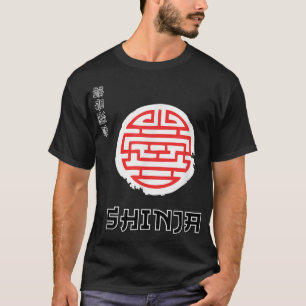 SHINJA Shibnobi-munt met een Japanse symbolie voor T-shirt