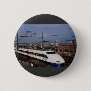 Shinkansen of Bullet Train, Kyoto, Japan Ronde Button 5,7 Cm