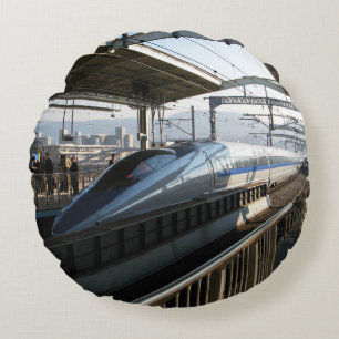 Shinkansen uit de 500-reeks 新 線 Bullet Train Rond Kussen