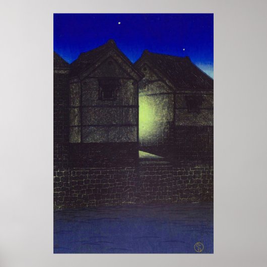 Shinkawa op Night Twelve Scenes of Tōkyō Poster (Voorkant)