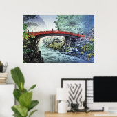 Shinkyo Bridge bij Nikko van Tsuchiya Koitsu Poster (Thuiskantoor)