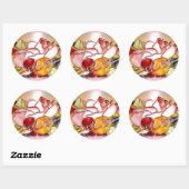 Shinning Flowers Glass Art Stickers (Feuille)
