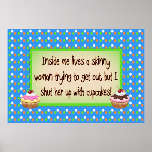Shinny Women and cupcakes poster (Voorkant)