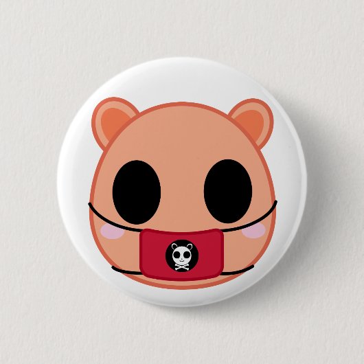 Shino the Squirrel (Head) Ronde Button 5,7 Cm (Voorkant)