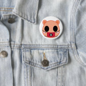 Shino the Squirrel (Head) Ronde Button 5,7 Cm (In situ)