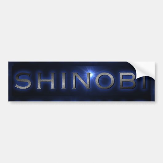 Shinobi Blue Sun Burst Bumpersticker (Voorkant)