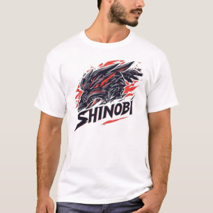 Shinobi Cyber Wolf Gaming Mascotte Grafisch - Japa T-shirt