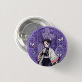 Shinobu Kocho Ronde Button 3,2 Cm (Voorkant /achterkant)