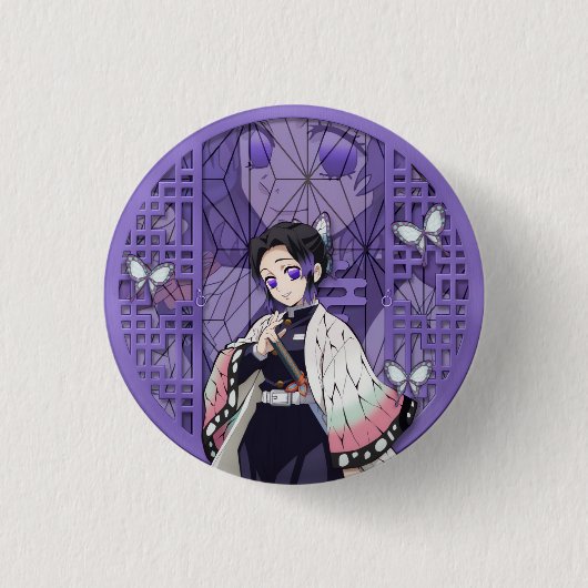 Shinobu Kocho Ronde Button 3,2 Cm (Voorkant)