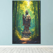 Shinrin no Hotoke (Boeddha van het bos) Canvas Afdruk (Insitu (Houten vloer))