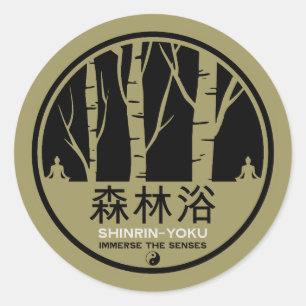 Shinrin Yoku Forest Bathing Ronde Sticker