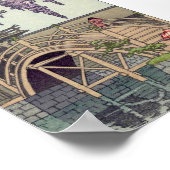 Shinto Architecture, Kameido Bridge Kawase Poster (Hoek)