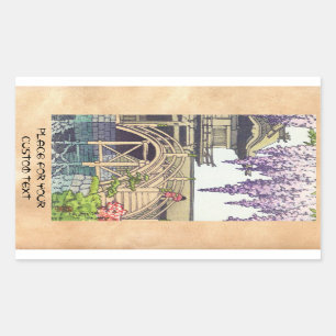 Shinto en zijn Architectuur, Kameido Brug Kawase Rechthoekige Sticker