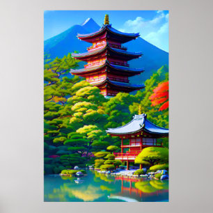 Shinto Sereniteit: De Ziel van de Tuin Poster
