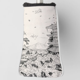 Shinto Shrine Fuji Edo Period Japan Shogun Inspire Golfheadcover