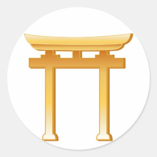 Shinto Torii Gate Ronde Sticker