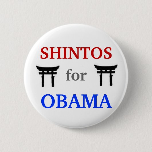Shintos for Obama 2012-toets Ronde Button 5,7 Cm (Voorkant)