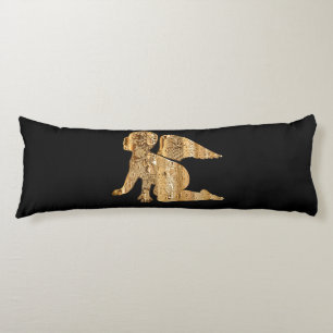 Shiny Baby Angel Wings Black Gold Angelic Lichaamskussen