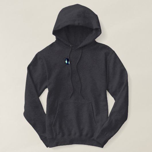 Shiny Blue Beetle Illustratie Hoodie (Design voorkant)