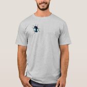 Shiny Blue Beetle Illustratie T-shirt (Voorkant)
