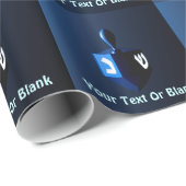 Shiny Blue Dreidel Cadeaupapier (Rol Hoek)