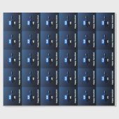 Shiny Blue Dreidel Cadeaupapier (Vlak)