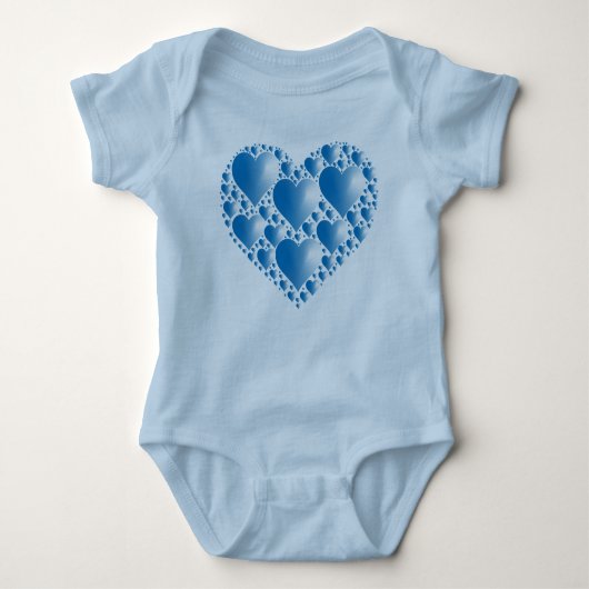 Shiny Blue Hearts Romper (Voorkant)