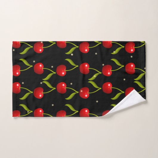 Shiny Cherries Pattern Bad Handdoek (Handdoek)