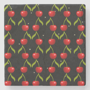 Shiny Cherries Pattern Stenen Onderzetter