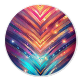 Shiny Chevron Keramische Knop