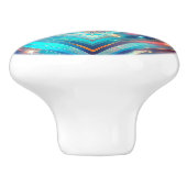 Shiny Chevron Keramische Knop (Zijkant)