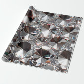 Shiny Clear Diamonds  Cadeaupapier (Uitgerold)