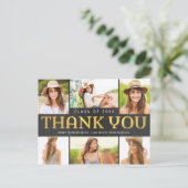 Shiny Collage Modern Afstuderen Bedankt Briefkaart (Staand voorkant)