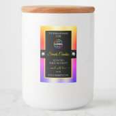 Shiny Colorful Rainbow Black Logo Étiquette produi (Devant)