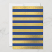 Shiny Confetti Graduation Party Invitation Blue Kaart (Achterkant)